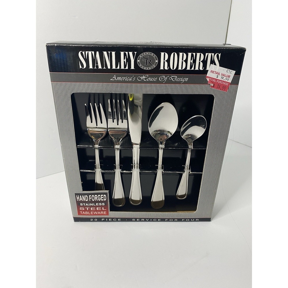 Stanley Roberts Rogers Ridgewood Stainless Steel Service 4 20 Piece Flatware Set